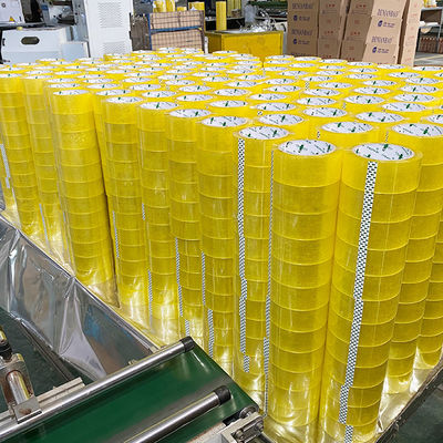 Nastro adesivo giallo trasparente personalizzato per cartone