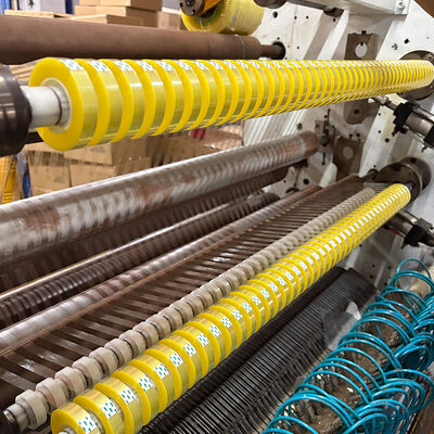 Un buon prezzo. Vendita a caldo Nastro di imballaggio giallo trasparente per carta OEM personalizzato In linea